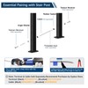 Gyykzz 42" Cable Railing Stair Post for 28-38 Degrees Stairway,