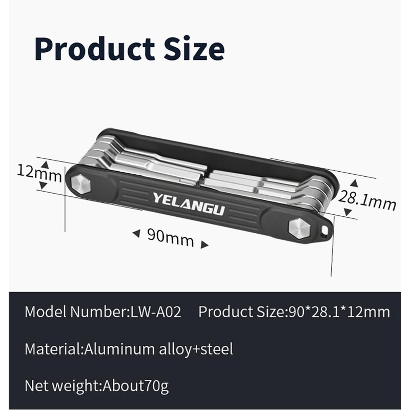 Yangers 10 in 1 Multifunctional Foldable Screwdriver Tool Kit, Camera