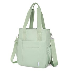 NOL Insulated Lunch Bag for Women, Large Spacious Lunch Tote Bag With Removable Adjustable Shoulder Strap with Multi Pockets,Leakproof Cooler Bag,Lightweight Nylon Waterproof Lunch Box For Work,Green
