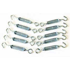 PTC QTY 10 TURNBUCKLE 5/16" x 6-3/4" ZINC PLATED STEEL EYE HOOK TURN BUCKLES #52155