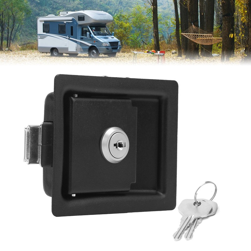 RV Door Lock with 2‑Key Universal for Motorhomes Power Distribution