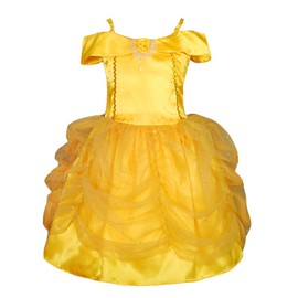 Lito Angels Princess Belle Costume Birthday Party Fancy Dress Up for Baby Girls Age 18-24 Months, Style A