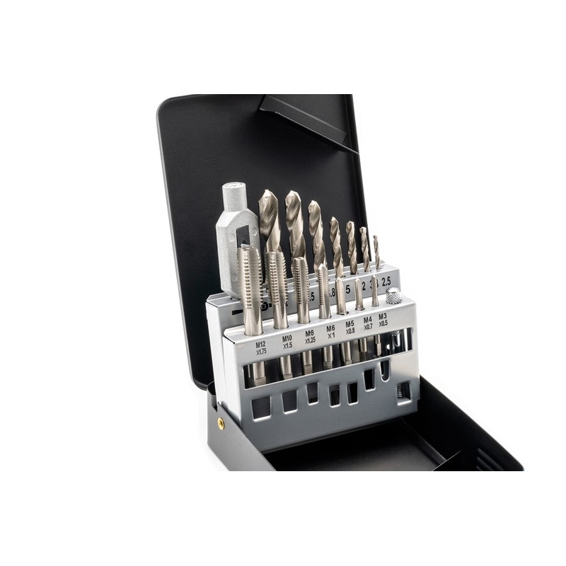 BAER Tap and Die Set, M3-M12, HSSG, Cutting Tap, Core