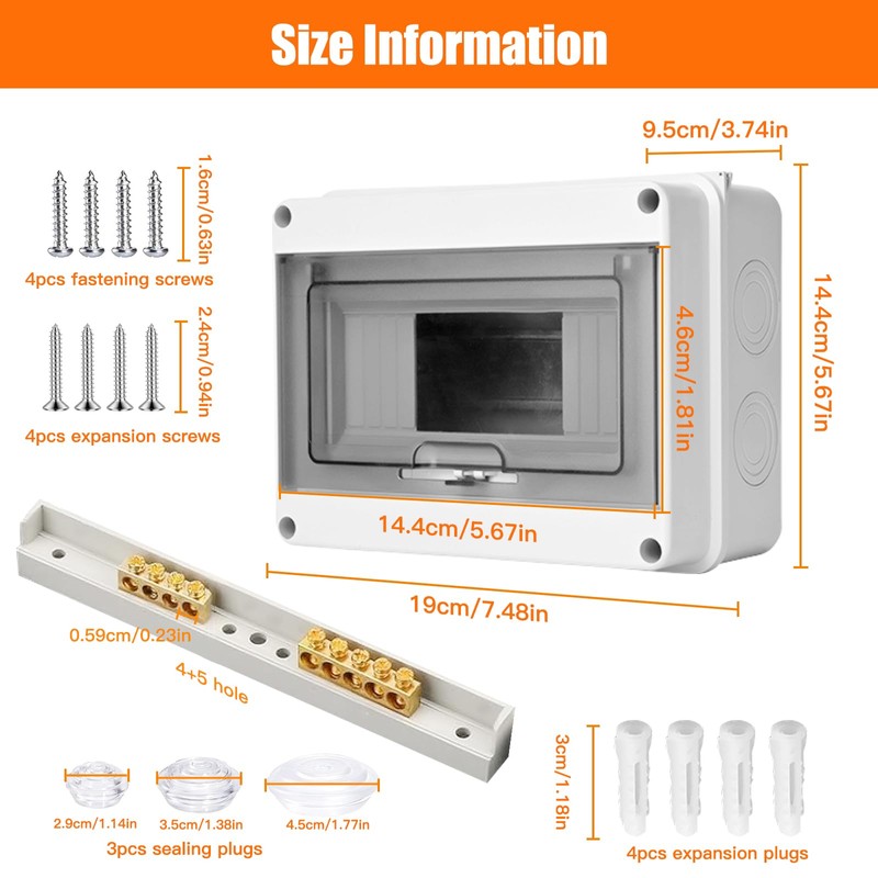 Waterproof Electrical Distribution Box, Dustproof Rainproof Junction Box, Ip65 8