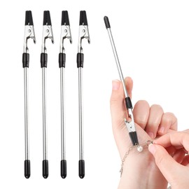 PATIKIL Metal Bracelet Clasp Helper, Bracelet Helper Tool to Put on Yourself with Rubber Cover Tip, Jewelry Quick Wear Fastening Equipment for Necklace Watch Clasps Zipper, Silver