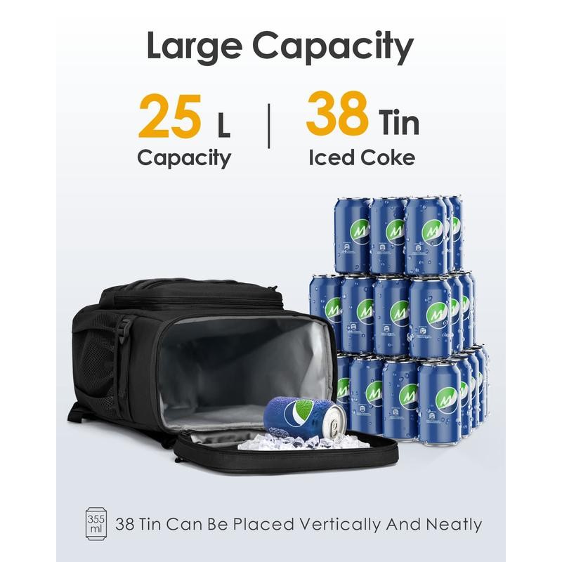 Cambond Backpack Cooler 38 Cans Tactical Lunch Backpack for Men