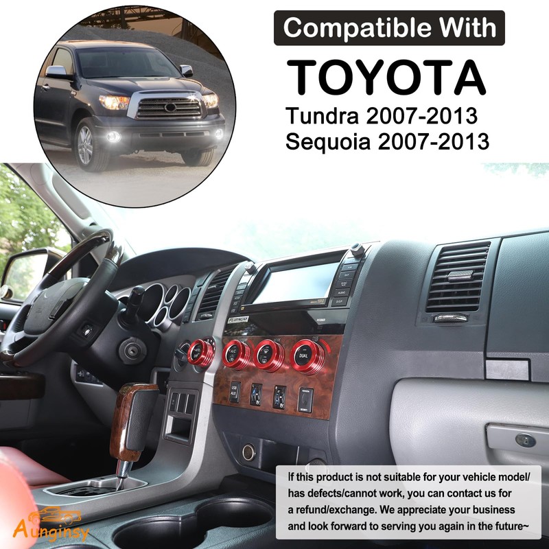 Car Centre Console Air Conditioner Switch Button Knob Cover Compatible