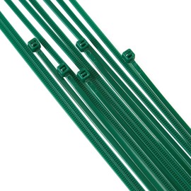 ZZRanYe 10 inch 3mm Dark Green Nylon Garden Cable Zip Ties Self Locking Cable Ties Twist Ties, Multi-Purpose Cable Tie (100 Pcs)