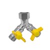 BesNPT G1/2" Female x Male x Male Y-Shape 3-Way Shut-Off