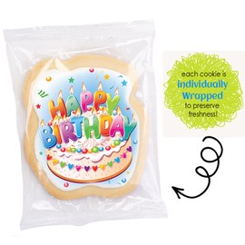 Happy Birthday Cookies Gift Basket For Men, Women, Kids, Boys, Him Decorated Sugar Cookie Gift Box | Nut Free | 3 Pack | Kosher