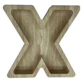 QUINTRA Decorative Wall Wooden Letters with Artificial Succulents Bryophytes Vertical Artificial Garden Pots Living Wall Art Flower Pots (X, One Size)