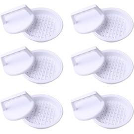 Molde para Hamburguesas de Plástico Blanco, Juego de 6 Piezas, Prensa para Carne Antiadherente Fácil de Usar Adecuado para Cocina en Casa