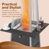 Aspect Living Pyramid Flame Patio Heater Accessory Table, Steel Construction,