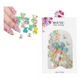 Mouyic Moños De Resina Para Decoracion De Uñas Manicura