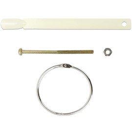 Beauticom® 50 Piece Plastic False Nail Tip Sticks Chart Fan with Metal Ring Holder and Screw for Nail Polish Swatch, Practice Nail Art Design and Pattern Display Tool (Natural)