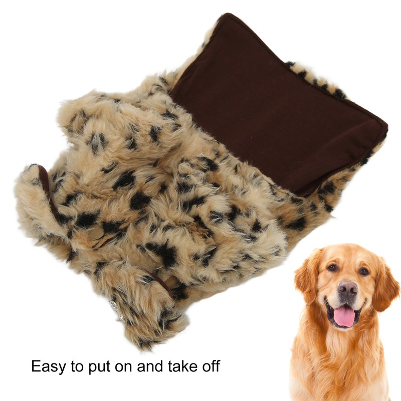 Pet Leopard Print Cloak Cute Retro Stylish Puppy Plush Jacket