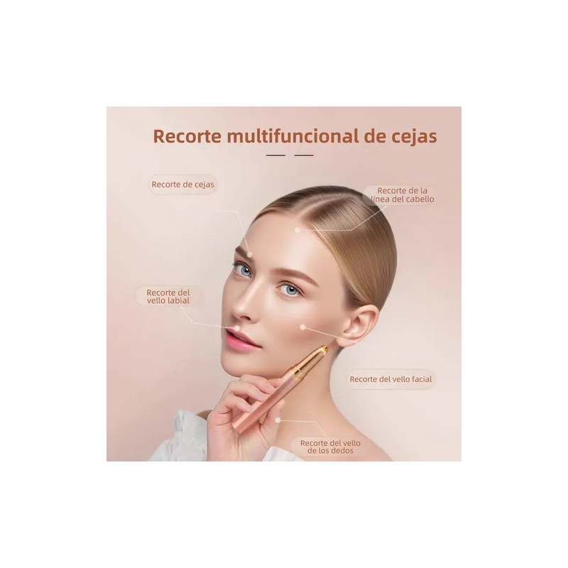 Depiladora Facial Mujer Flawless Con Luz Led Sin Dolor
