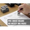 ExcelMark Mini Office Message Rubber Stamp Set - Red Ink