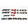Auto Door Rear Matte Black Red AT4 HD Sierra Emblem