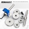 MEIGGTOOL 4Pcs Rabbet Router Bit 1/4" Shank with 6 Bearings