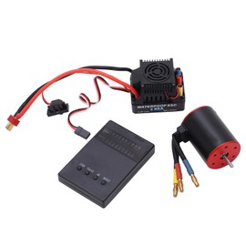 RC Brushless 60A ESC Combo Kit with 3650 4300KV Motor Programming Card 4mm Banana Plug for 1/8 1/10 RC Car