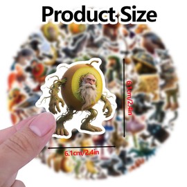 100 Pcs Italian Brainrot Animals Stickers, Animals Stickers for Water Bottles and Laptops, Cute DIY Room Decoration and Party Favors to Birthday Gift