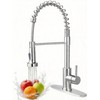 Friho Brushed Nickel Kitchen Faucets with Pull Down Sprayer, Stainless