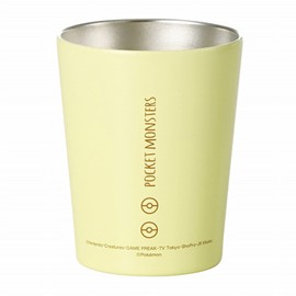 Kin-Jo Pottery 025180 Pocket Monster Vacuum Insulated Stainless Steel Tumbler, S, 9.5 fl oz (280 ml), Yellow