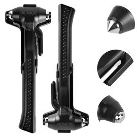 AutoGo 3-in-1 Emergency Hammer, Multi-functional 2-Way Car Glass Breaking, Escape Hammer, Rescue Hammer, Disaster Prevention Goods, Escape Hammer for Cars, Window Glass Breaking, Zinc Alloy, Hammer,