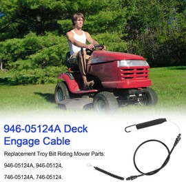 BZTT 946-05124A 746-05124A Blade Engagement Cable Replacement Craftsman Troy-Bilt Yard-Man Huskee MTD Murray Riding Mower Blade Engage Cable 946-05124 746-05124A 746-05124