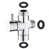 Rusee 3-way diverter valve G1/2, solid brass shower adapter flow