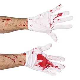 Boland – INSANGUINATI Bloody Gloves Mens, White/Red, One Size, 72106