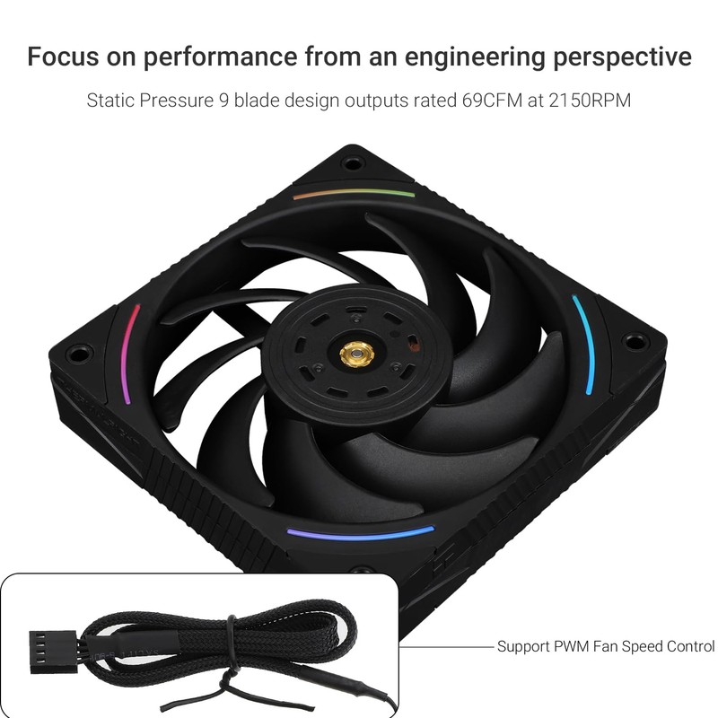 Thermalright TL-K12 Computer Case Fan 120mm CPU Cooler Fan,PC PWM