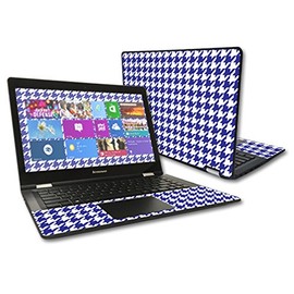 MightySkins Skin Compatible with Lenovo Flex 3 14" – Blue Houndstooth | Protective, Durable, and Unique Vinyl Decal wrap Cover | Easy to Apply, Remove, and Change Styles | Made in The USA
