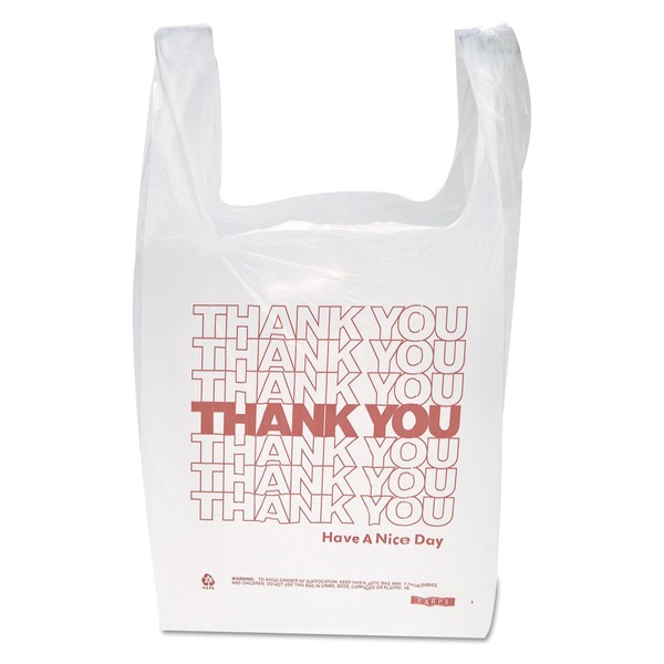 IBSTHW1VAL - quot; Thank Youquot; Handled T-Shirt Bags