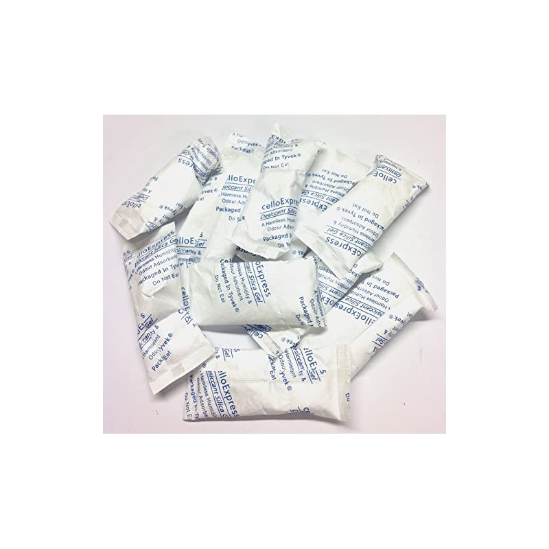 celloexpress 10g Silica Gel Pouches -Silica Gel in Tyvek Fabric