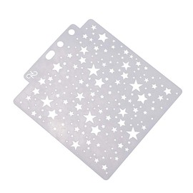 Lottoy Star DIY Hollow Out Design PET Plastic Stencil, Perfect for Textile Design, Wall Design, Windows, Paper, Scrapbooking, Children's Crafts, 14 x 13 cm/5.51 x 5.12 inches