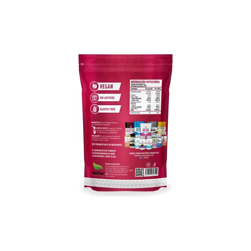 Maca Roja, 1 Kg Sabor Natural