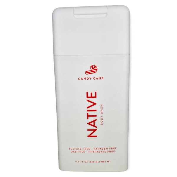 Native Body Wash Candy Cane 11.5oz Sulfate and Paraben Free Soap