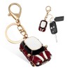 povtii Car Key Chain, Rhinestone Detail 3D Cute Car Model