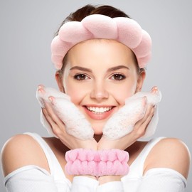 Set de Cepillo Limpiador Incluye Cepillo Limpiador, Banda para el Pelo y Raspador para Eliminar Puntos Negros, Herramientas Porttiles para el Cuidado de la Piel de la Mujer, Regalo Ideal.(Black)