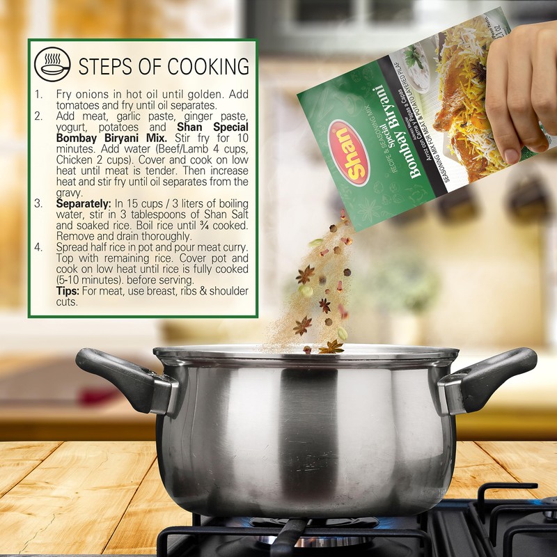 Shan Bombay Biryani Recipe and Seasoning Mix 2.11 oz (60g)