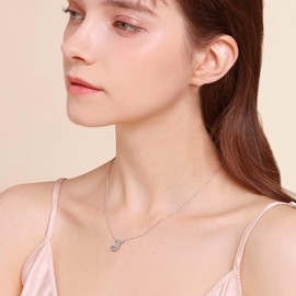 CAIDIKA Moissanite Necklace for Women 925 Sterling Silver J Initial Necklace Dainty Letter Lab Grown Diamond Pendant Necklace