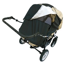 Sunnybaby Hannah Duo 11244 Sun Shade for Twin Pushchairs with Window and Side Window Black