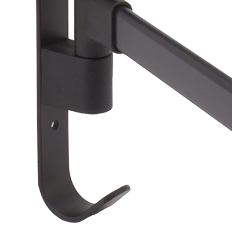 Black Swivel Towel Bar Punch Free Bathroom Towel Rack Wall