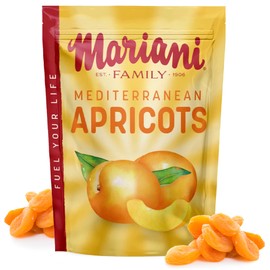 Mariani Mediterranean Dried Apricots - 16oz Bulk Value Bag, Dried Fruit, No Sugar Added, Non-GMO, Gluten-Free, Healthy for Snacking & Baking, Soft & Sweet Mediterranean Dry Apricots