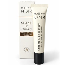 mellow NOIR Xtreme Lip Recovery 15 ml - Anti-Ageing Lip Balm for Rough Brittle Lips, Smoothing Lip Balm with Shea Butter & Peppermint Oil, Intensifies Lip Colour & Defines Contour Visibly