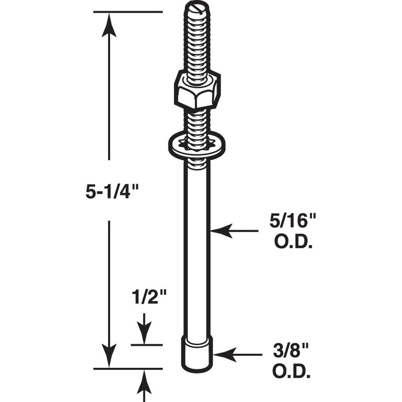 Prime-Line N 6729 5-5/8 In., Bi-Fold Door Top Guide Rod,