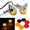 2pcs Chrome 15 LED Motorcycle Stop Brake Running Turn Signal