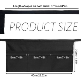 TUONYIS Pack of 2 black and white apron, cooking apron, cotton apron, cooking apron with pockets, kitchen apron for women, boys, waiters, baking, chef, restaurant, Pack of 2